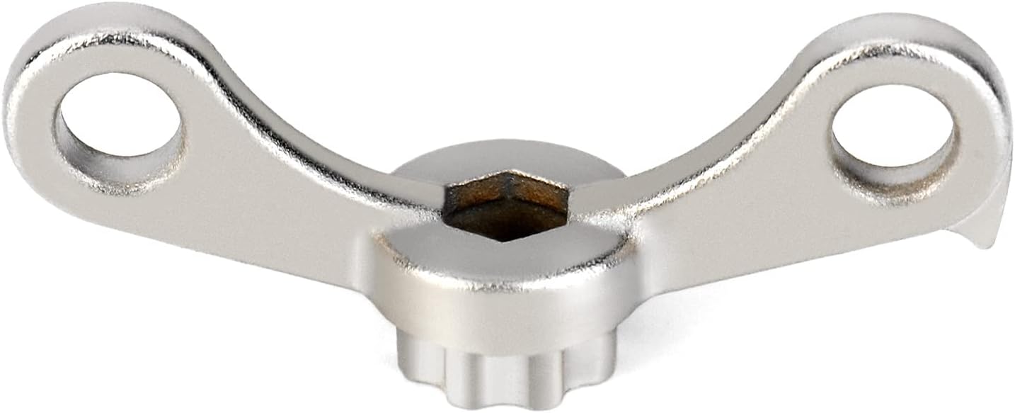 QWORK Bike Crank Arm Dust Cap Install Removal Wrench Tool Compatible with Shimano SRAM RaceFace TRUVATIV