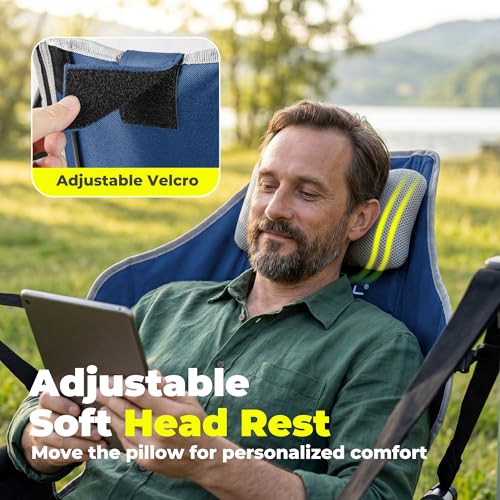 Silla de Camping Colgante con Reposapiés, Silla Colgante de Alta Resistencia 500LB miniatura 3