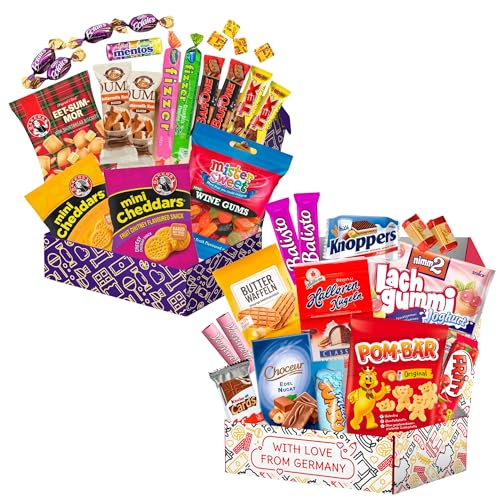 German Snack Box & Mini International Exotic Snack Pack Bundle – 21-Piece Foreign Treats + Authentic German Snacks – Global Flavor Experience
