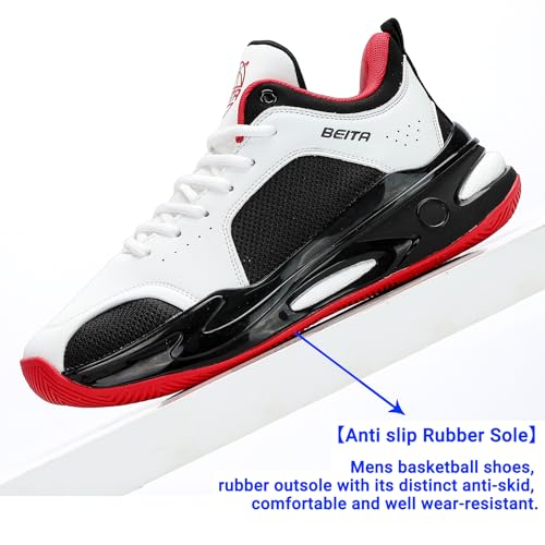 Image of Beita Basketball Shoes for Men High Upper Sneakers Breathable Sports Shoes Anti Slip
