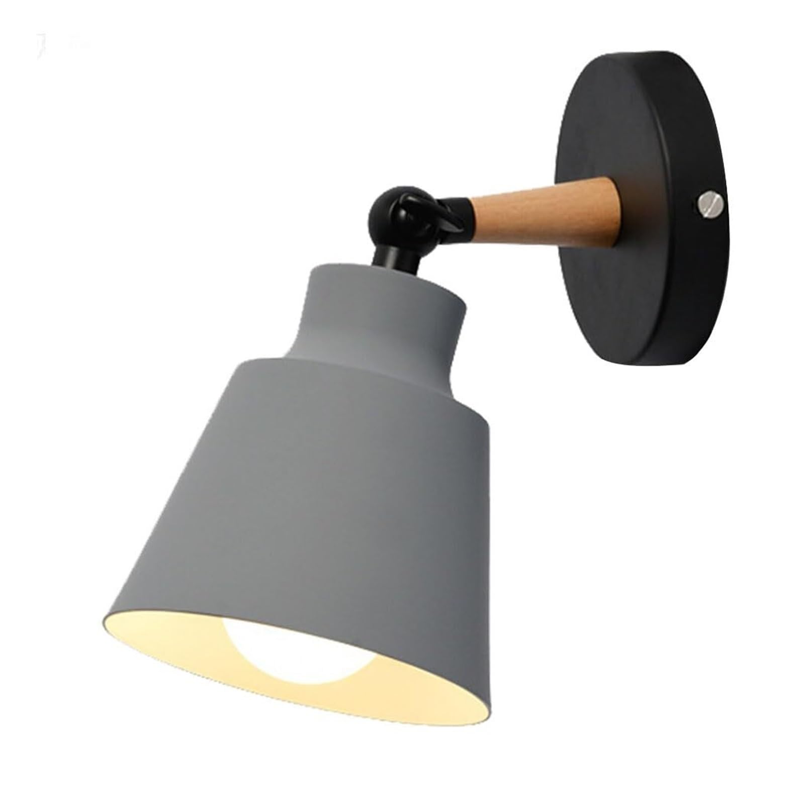 HUAYUSEDF Macaron Nordic Wall Sconce Up Down Adjustable Iron Creative Simple for Bedroom Living Room Aisle Children(Grey)