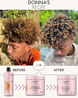 Donna's Recipe by Tabitha Brown Sweet Potato Pie Hair Cream Extra-Creamy | Lightweight, Non-Greasy Curl Definition, Moisture-Rich, Hydrating with Vanilla & Cinnamon (6 oz)