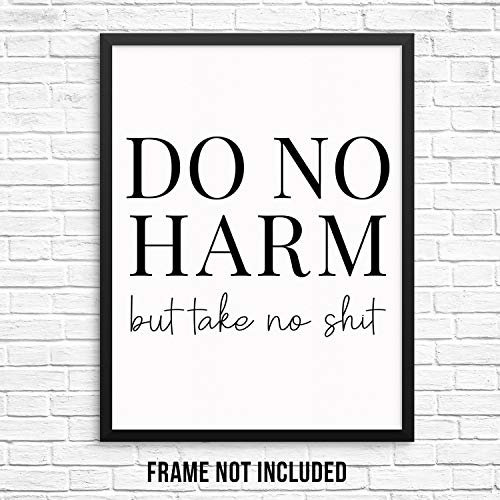 Inspirational Quote Wall Decor Art Print Poster - Do No Harm But Take