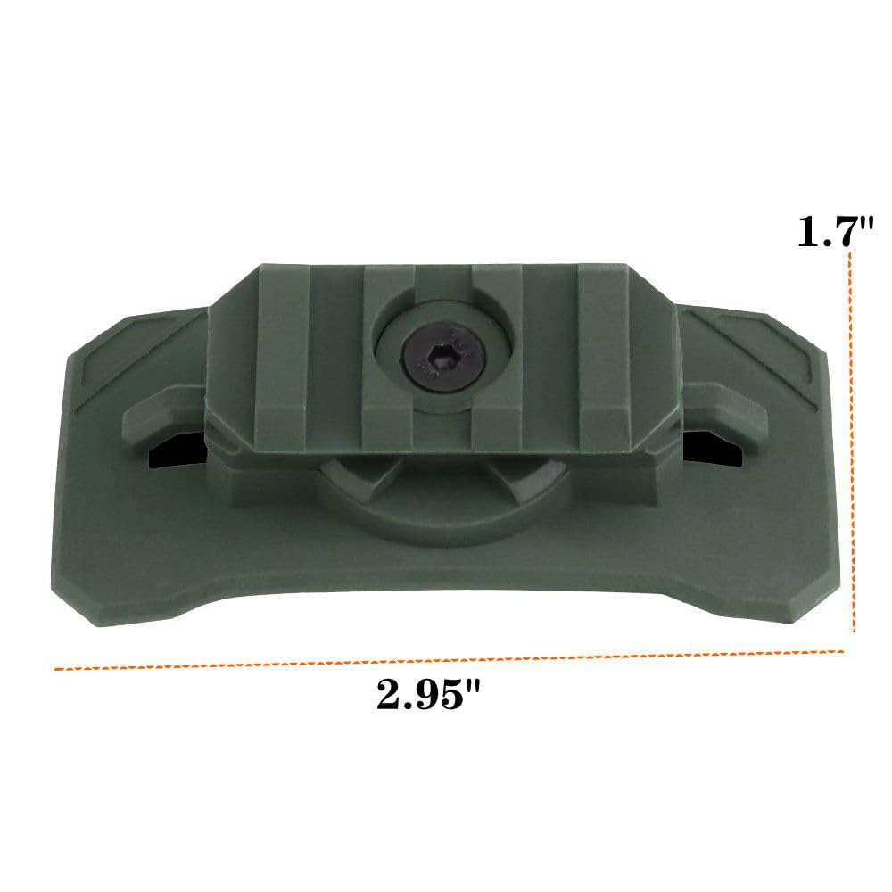 Portable Helmet Flashlight Adapter Mount Flashlight Bracket (Green)