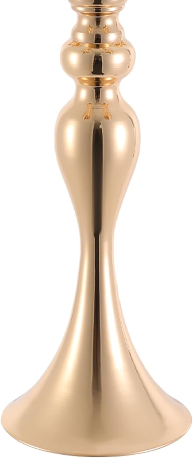 2 Packs 5 Arms Crystal Candelabra Wedding Centerpieces for Tables, candelabros para centros de mesa Set with Chandelier Crystal Beaded Anniversary Dinner Party (Gold, 21.5" Tall)