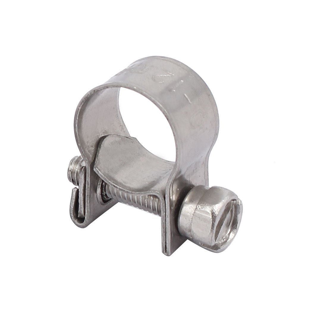 Aexit 10mm-12mm 304 Clamps Stainless Steel Screw Mounted Adjustable Pipe Hose Strap Clamps Clamps 2pcs