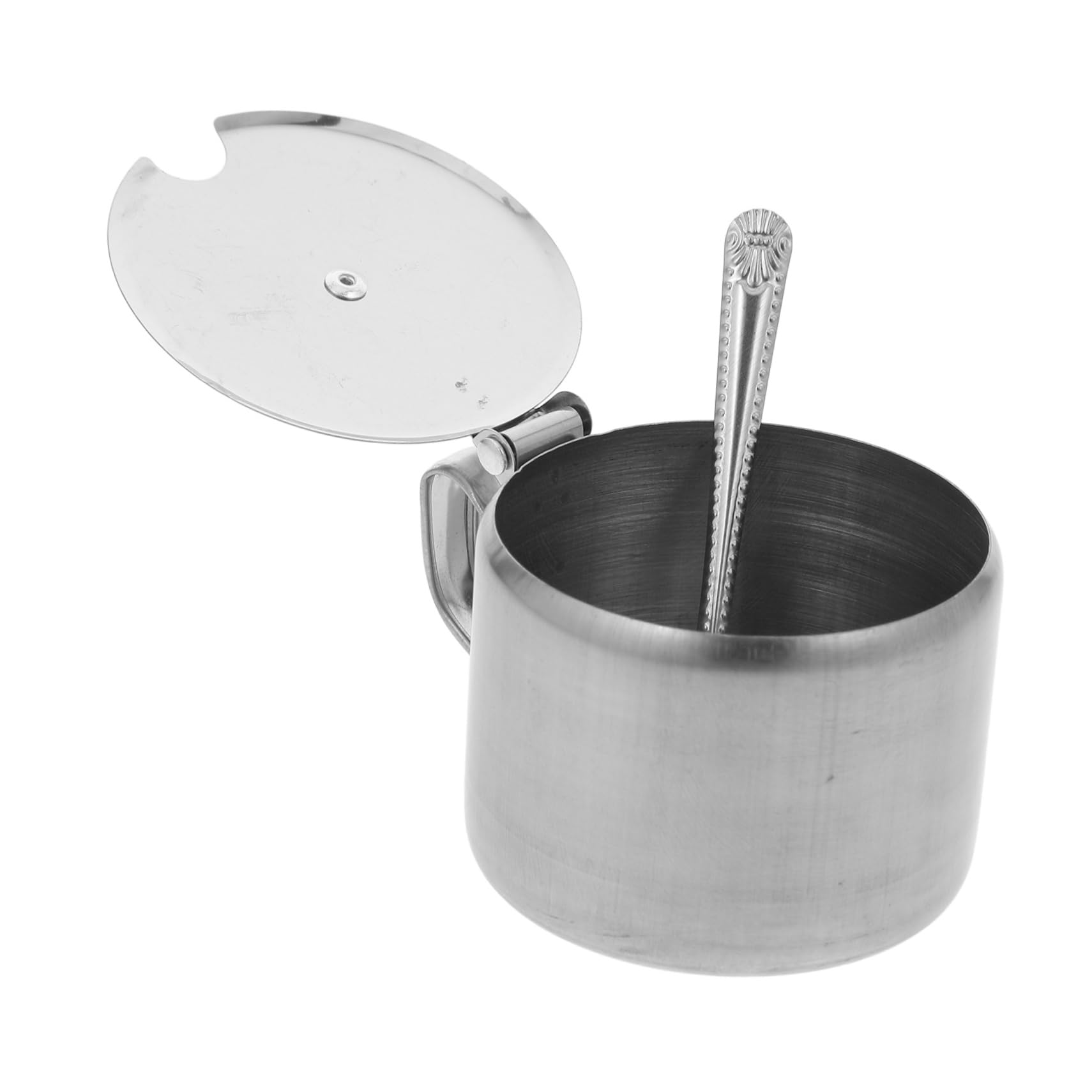 OUNONA Large Sugar Jar Lid Stainless Steel Spice Jars Condiment Dispenser for Kitchen Restaurant