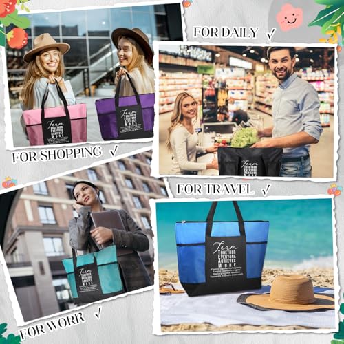 Image of 6 Pcs Team Appreciation Tote Bags Pocket for Women Employee Appreciation Gifts for Nurses Volunteer Cowork
