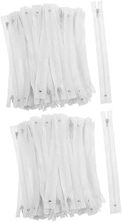 SEWACC 200 Peças Roupas Zíper Terno Branco Zíper Branco Kits De Artesanato Em Massa Zíper Final DIY Zíper Não Separador Zíper Invisível Colorido Zíper De Nylon Artesanato Zíper Invisível