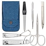 ETUI : Etui de haut de gamme, textil JEANS bleu| DIMENSIONS (fermé) : environ 11,0 x 6,0 x 1,5 cm | les étuis, confectionnés à main de façon traditionnelle, sont des accessoires à la mode agréables à manipuler.