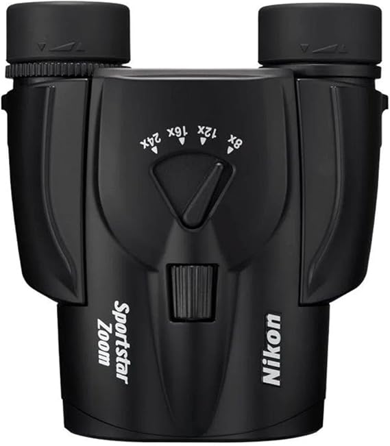 Nikon Sportstar Zoom 8-24x25mm Binoculars - Multi-Coated Lenses, Porro Prism Optics, Fast Focus Control - Compact Lightweight Binocular for Sports Events, Wildlife & Outdoor Viewing | Fast Focus Control - Compact Lightweight, porro Prism Optics, wildlife, outdoor Viewing