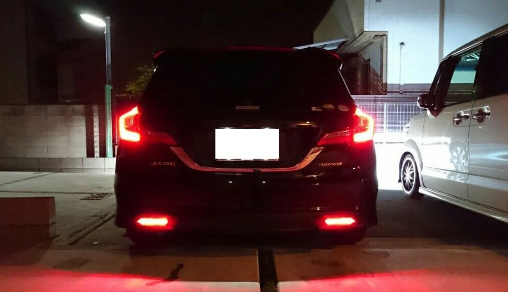iJDMTOY Red Lens 60-SMD LED Bumper Reflector Lights Compatible With 2013-2015 Honda Civic Sedan, Function as Tail, Brake & Rear Fog Lamps