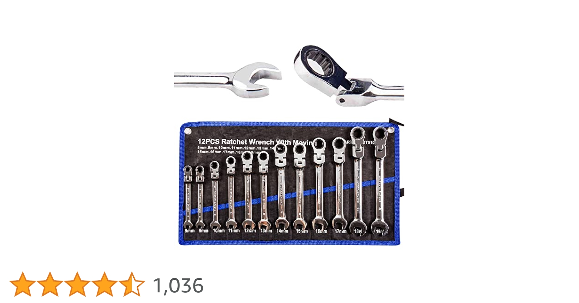 Amazon | TR TOOLROCK フレックスヘッドラチェットレンチセット