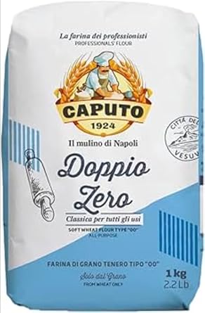 Doppio Zero 00 Pizza Flour for Pizza, Bread & Baking, Authentic Italian, 1kg, 3 Count with Caputo