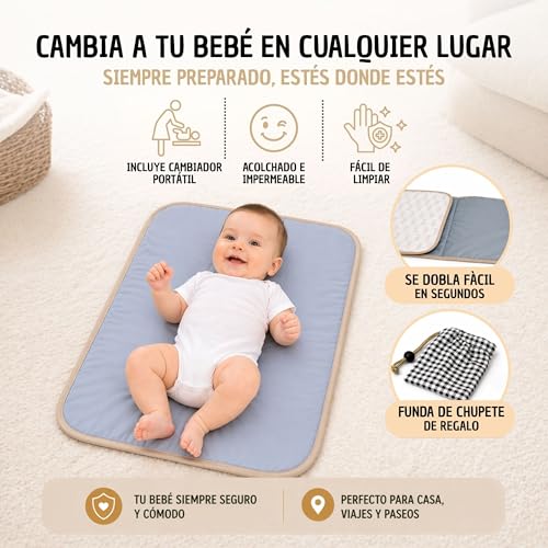 Miniatura 6 de Ancrive, Mochila Carro Bebe Impermeable, 7 Compartimentos Y 9 Bolsillos, Organización Rápida Para Paseos Y Viajes, Ideal Para Mamá Y Papá, Mochila Pañales Con Cambiador.