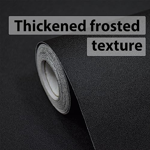 Black Wallpaper Peel And Stick Wallpaper Solid Black Contact Paper For Cabinets Black Matte Wallpaper Self-Adhesive Removable Wallpaper For Bedroom Bathroom Wallpaper Waterproof Vinyl 15.7" X 78.7" #TOP1