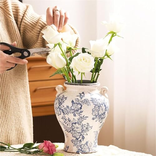 Vase en céramique rustique pour fleurs décor de salon maison et style ferme G - 3