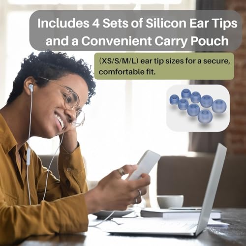 JVC Wired USB-C Earbuds - Noise Isolation - DAC - Hi-Res Audio - Built-in Mic with Mute - Comfortable Silicone Ear Tips - 3 Button Remote – Plug & Play - HAFR29UC by JVC - Image 5