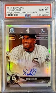Luis Robert Bowman Chrome Refractor Rookie Auto #/499 Rc Psa 10 Gem Mint White S - Baseball Slabbed Rookie Cards