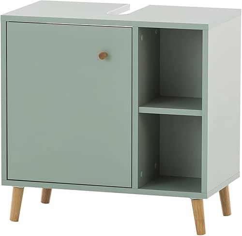 Schildmeyer Bjarne Waschbeckenunterschrank, Holzwerkstoff, Pistazie, 60,2 x 33 x 59,3