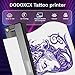 DODOXCX Tattoo Stencil Printer Machine for Tattoo Beginners&Artists,with 3pcs Tattoo Transfer Paper,Portable Wireless Bluetooth Thermal Inkless Tattoo Printer Compatible with Phone/Pc