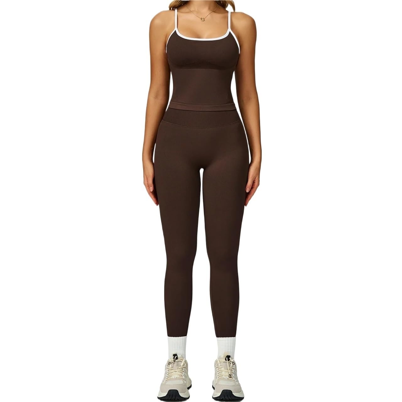 Donna Set di Abbigliamento Yoga Tuta da yoga senza cuciture 2 pezzi Set sportivo Abbigliamento Reggiseno donna Leggings a vita alta Pantaloncini Completo palestra