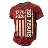 Anniversary Graphic T-Shirt - Patriotic Memorial Shirt Comfortable Casual T-Shirt, red, 3XL #1