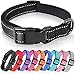 Hund und günstig Kaufen-HEELE Hundehalsband, weich gepolstertes Neopren Nylon Hunde Halsband für kleine mittlere große Hunde und Welpen, verstellbare und reflektierende Halsband Hund für Training, Schwarz, M