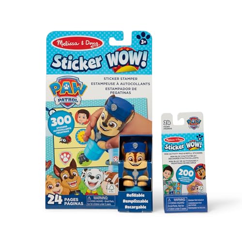 Tampon autocollant Paw Patrol Chase Melissa & Doug : bloc d'activités complet