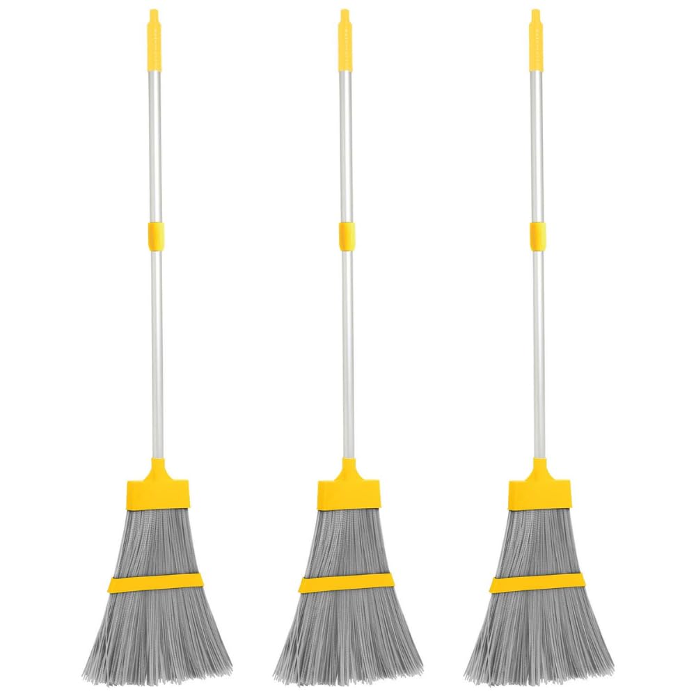 Apex 3x Scopa da Esterni con Setole Extra-Resistenti – Manico Allungabile in Alluminio, Ideale per Foglie, Terra ed Erba, Perfetta per Giardini e Terrazzi