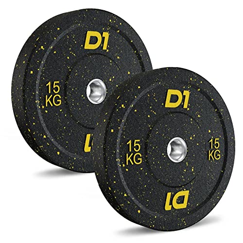 Par Anilha Olímpica Bumper Cross Training de Borracha Hi Temp 15kg D1fitness