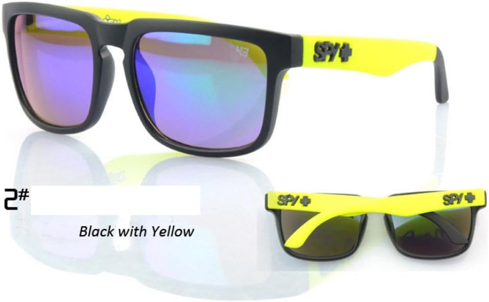 Thinkbay Retro Square Mens Sunglasses Anti-reflective Multicolors Sports Uv Protection (Color 2)