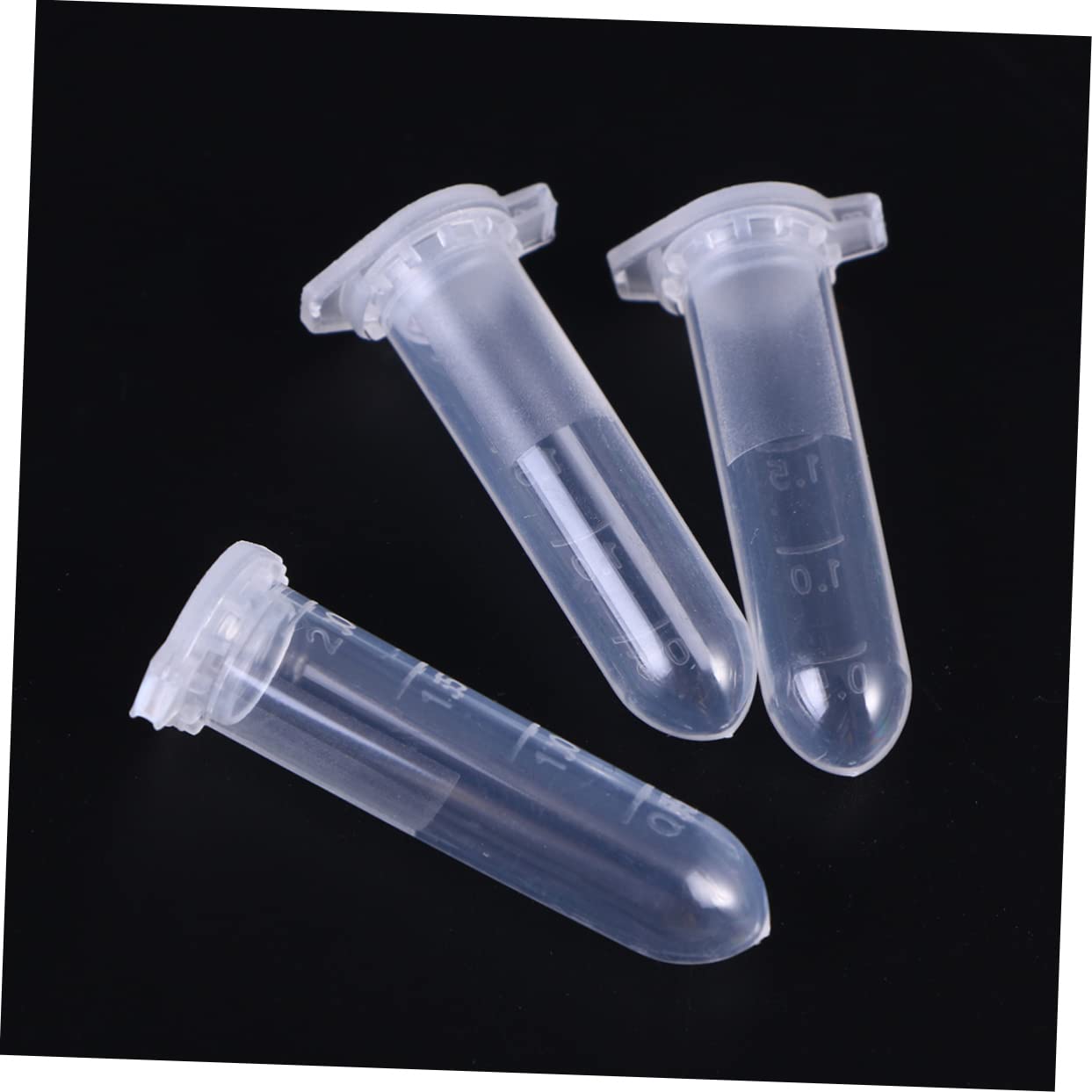 Mobestech Tubo de Centrífuga 2ml con Escala, Base Redonda y Tapa Flexible, Plástico Blanco, 1000 Piezas, Suministros de Laboratorio para Muestras