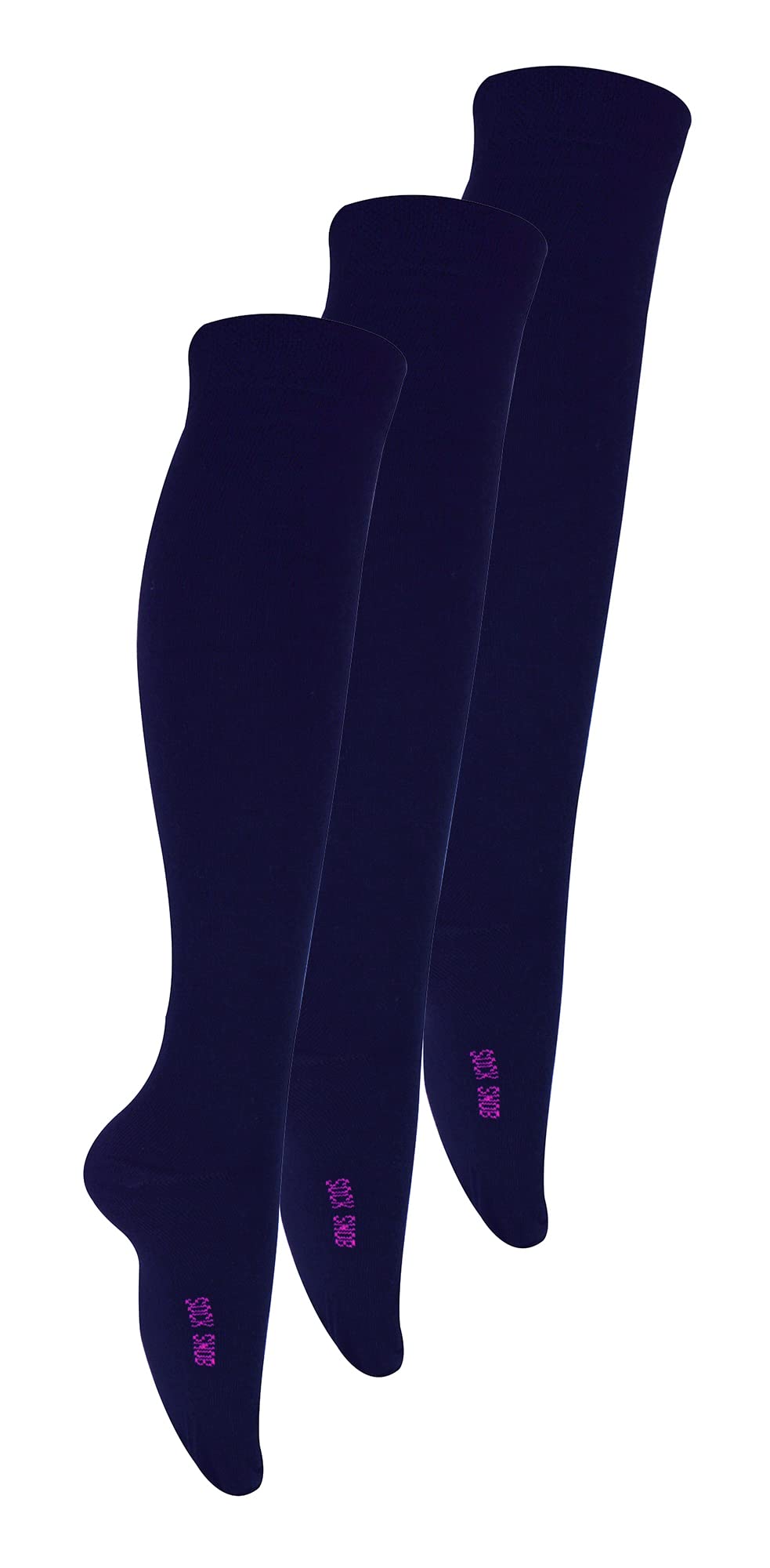 Sock Snob Men's Knee High Socks - Bamboo - Navy - Size 12-3