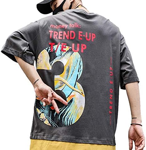 J&JStreet fashion loose stitching fake two T-shirts