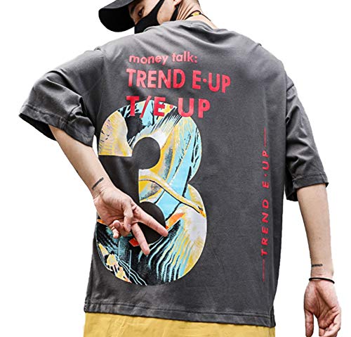 J&JStreet fashion loose stitching fake two T-shirts