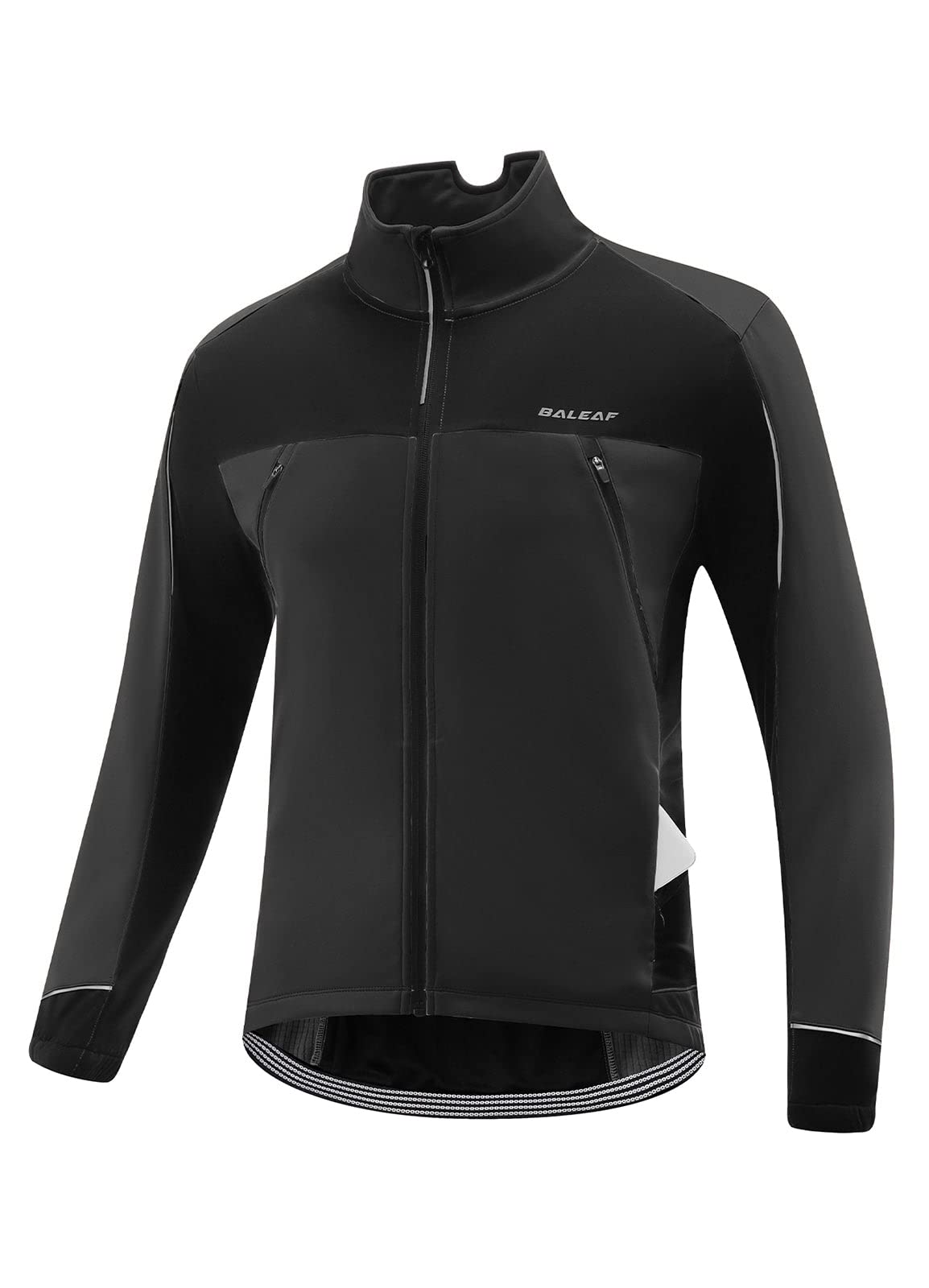 baleafMen's Winter Jacket Windproof Softshell Thermal Warm Pockets Cycling Running Mountain Biking Cold Weather Gear