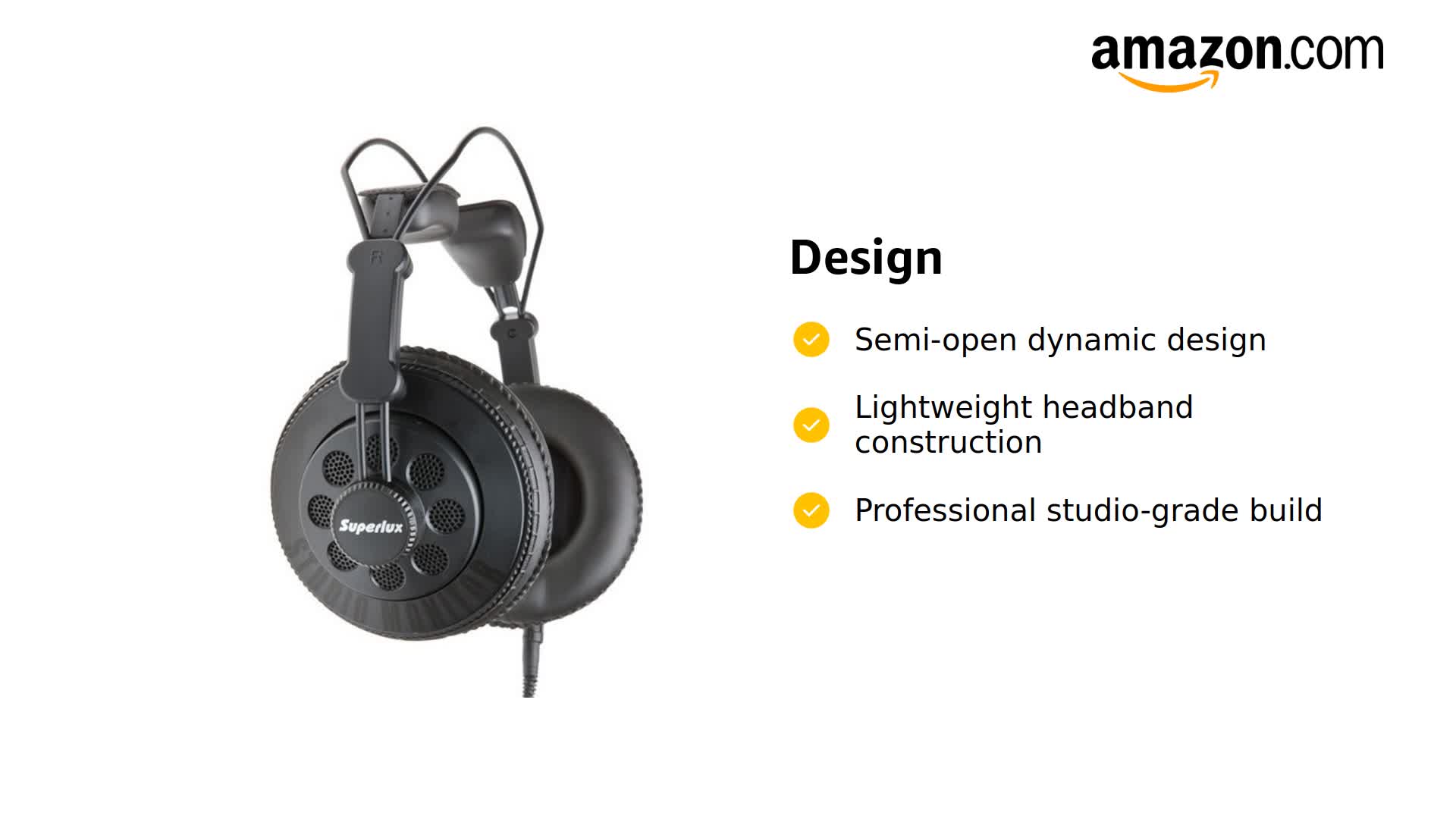 Amazon.com: Superlux HD668B Dynamic Semi-Open Headphones (HD668B