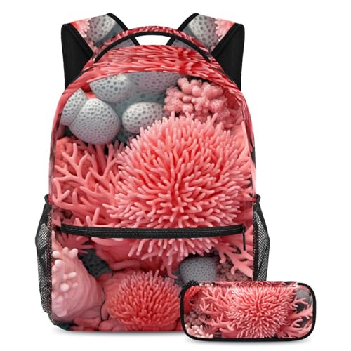 Sac à dos coraux de mer pour éviter le mal de dos et organiser les cahiers d'école