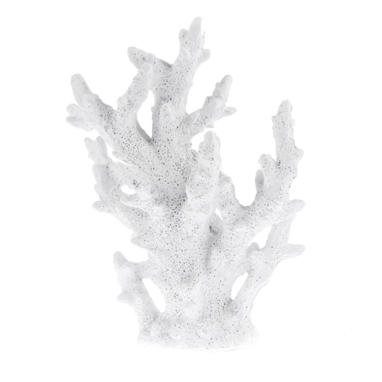 Hemoton Artificial Coral Ornament for Aquariums Beautiful White Resin Coral Landscape Decoration for Fish Tank Realistic Design Easy to Clean Suitable for Fresh and Saltwater