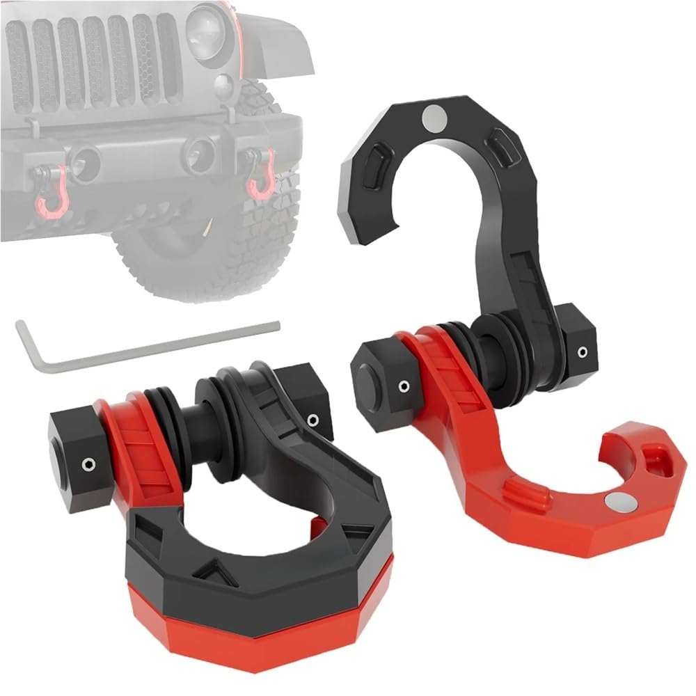 OUTMX Split Trailer Grilli Rimorchio U-Hook 8Ton 0.75" D Grilli per Veicolo 4WD Off-Road Parti Argano Corda Gancio