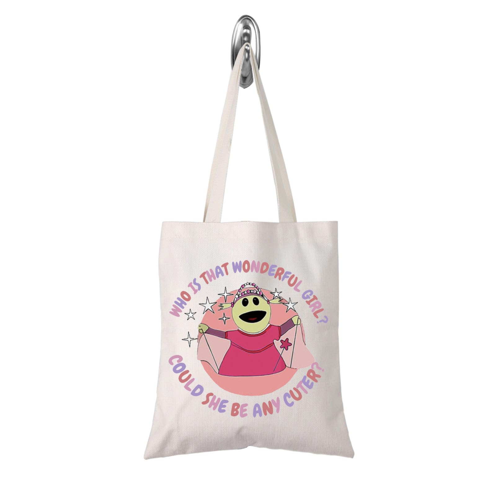 TSOTMO Who's That Wonderful Girl Mom Meme Cartoon Princes Tote Bag for Women Sister Best Friend