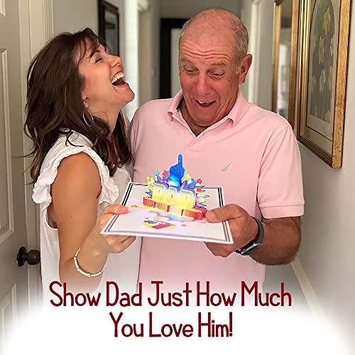 Lights & Music #1 Dad Greeting Card, Plays Superman Song, Pop Up Cards, Dad Birthday Cards From Daughter, Musical Birthday Cards, Dad Birthday Card, Happy Birthday Dad Card, 1 Best Dad Ever Card #TOP2