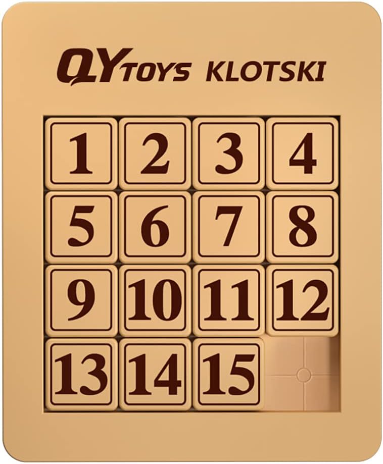BroMoCube QY Magnetic Klotski Puzzle Sliding Block Game Jigsaw Puzzles Cube Fun Digital Puzzles Toys for Kids (4x4 Klotski 15-Digit)