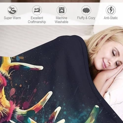 Couverture flannel douce cerf le cadeau idéal pour la maison