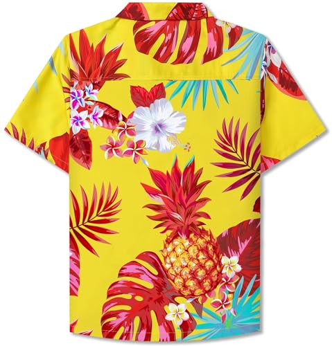 Image of SANGTREE Girls & Women's Hawaiian Shirts Button Down Short Sleeve Floral Tropical Shirt Beach Vacation Blouse Tops