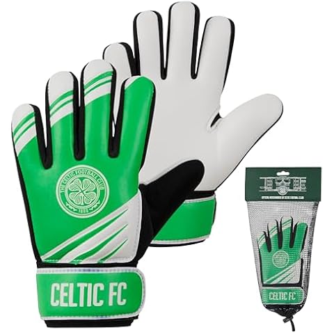 Celtic F.C. Kids Goalkeeper Gloves Size 5 or 7 Cover