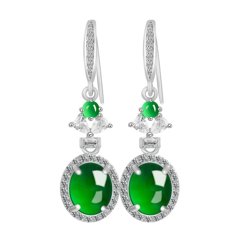 Jade vert et argent 925 : boucles d'oreilles pendantes pour rayonner au quotidien