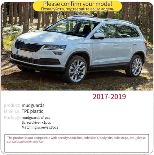 Garde-Boue Skoda Karoq Accessoire Roue Avant Arrière Protection Auto - 7