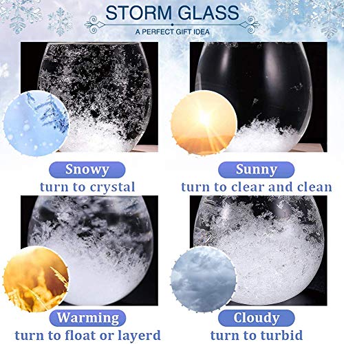 image for SPENDEAL Storm Glass Weather Globe Weather Station Decorative Indoor B